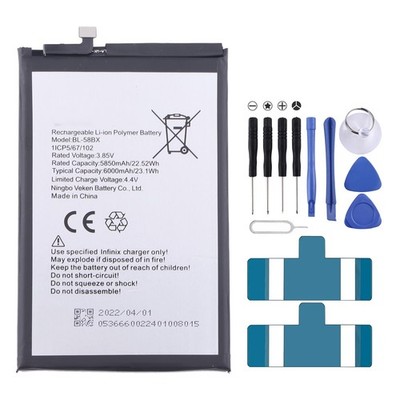 Für Infinix Hot 9 Play / Hot 10 Play Ersatzakku BL-58BX 6000mAh