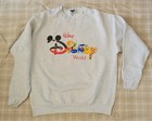 90's Vintage Walt Disney World Crew Pullover Gray Sweatshirt XL
