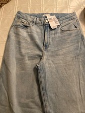 NWT Women's GOOD AMERICAN Good Skate Loose it Wide Leg Jeans Indigo 12/34