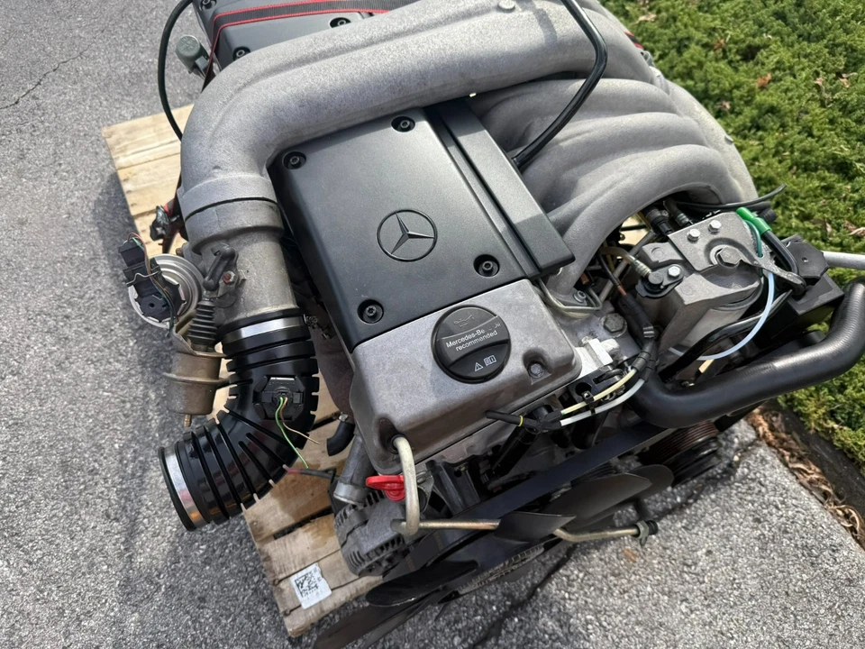 95-97 Mercedes-Benz E300 OM606 Engine Complete Assembly + Transmission Only 49K - Image 2 of 4