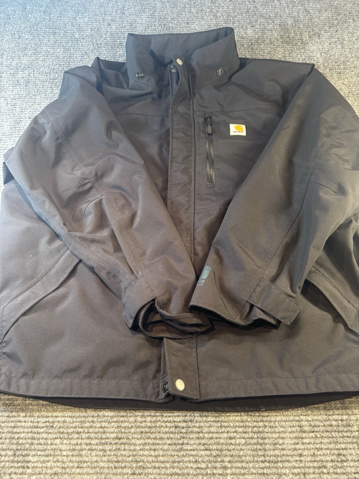 Carhartt J162 039 Rain/Outdoor Gray Jacket Size XL Storm Defender (Read)