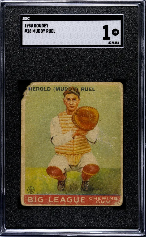 1933 Goudey Muddy Ruel #18 SGC 1