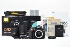 Nikon D5300 DSLR Camera Kit 24.2MP with 2 Lenses Tested From Japan