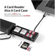 High-Speed 2-in-1 SD Card Reader USB 3.1 Type-C Black