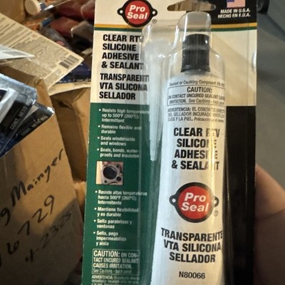 Silicone CLEAR RTV Pro Seal 3 oz. ADHESIVE & SELLADOR Gasket N80066 USA