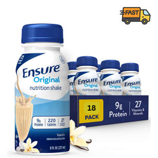 18 Pack Ensure Original Vanilla Protein Shake 8 fl oz Nutritional Drink