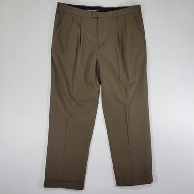 Croft & Barrow Men's True Comfort Classic Fit Pants Double Pleat Size 42x32 NEW