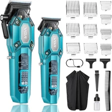 Professional Hair Clippers for Men, Cordless Barber Clippers and Trimmers Set, M