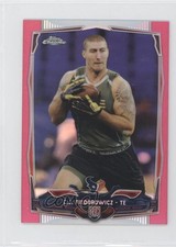 2014 Topps Chrome Mini BCA Pink Refractor 9/25 CJ Fiedorowicz #131 0f6