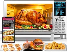 Nuwave Bravo XL Air Fryer Toaster Smart Oven, 12-in-1 Countertop Grill/Griddl...