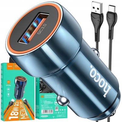 Kfz-ladegerät Usb-c 18w Quick Charge 3.0 Ladekabel Set Blau