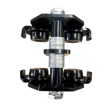 Agrotk Push Beam Trolley Maunal Trolley 2200lbs/1Ton Load Adjustable Dual Wheels