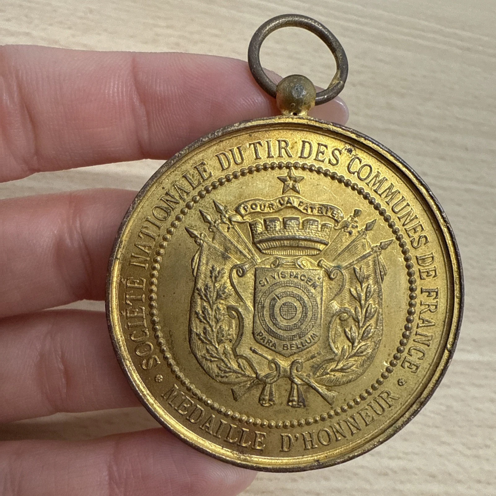 Médaille D’honneur Pendentif Société Nationale Du Tir Des Communes De France