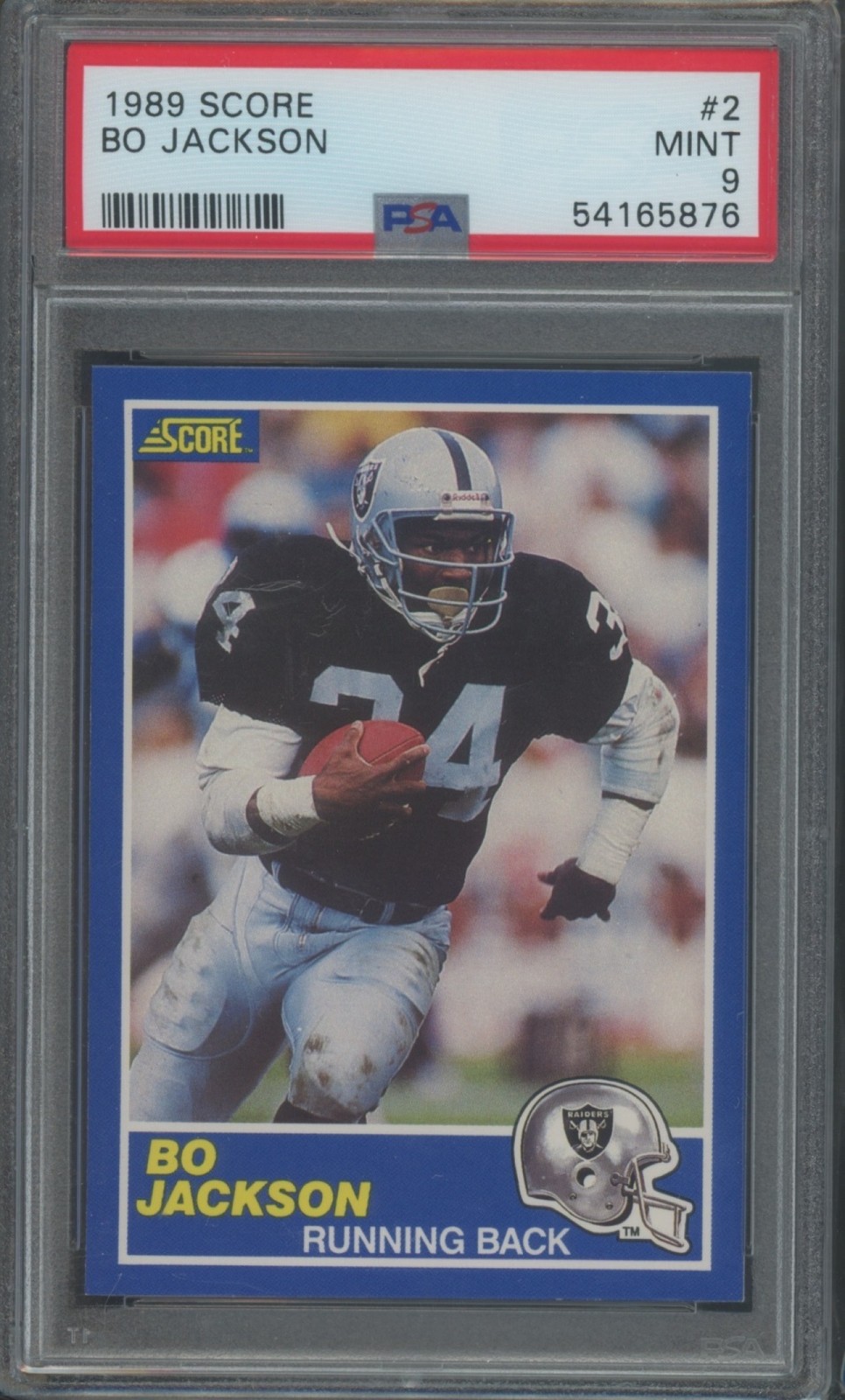 1989 Score Football Bo Jackson #2 PSA 9
