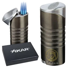 La Aurora Xikar Ellipse III Triple Flame Lighter- Gunmetal (MSRP:$100)