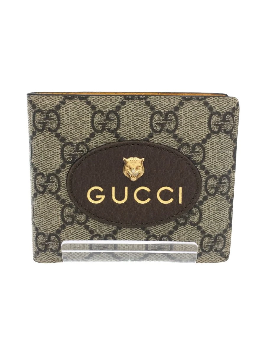 Gucci Neo Vintage Gg Supreme Portefeuille Portefeuille à deux volets/Pvc/Beg//473954