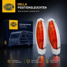 Produktbild - 2x Umrissleuchte Begrenzungsleuchte Wohnmobil Wohnwagen Hella LKW Anhänger 12V