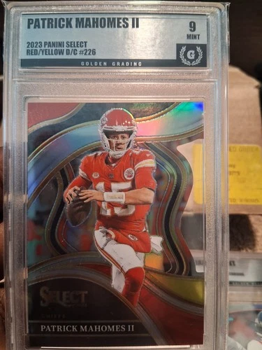 2023 Panini Select - Club Level Patrick Mahomes II #226 Prizm Golden Graded 9