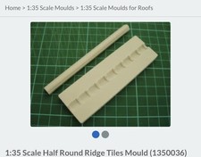  Diorama Debris Silicone Mould 1:35 Scale Half Round Ridge Tiles Mould (1350036