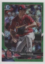 2018 Bowman Chrome Prospects Green Shimmer Refractor 68/99 Dakota Hudson 0t2