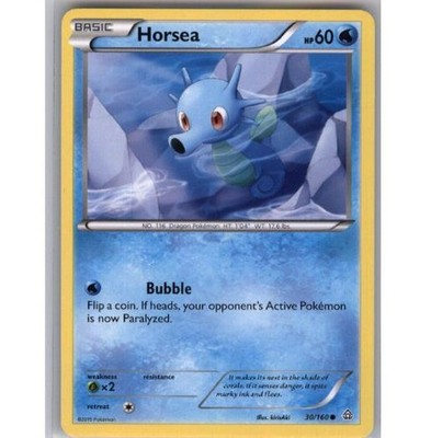 Horsea 30/160 Common Primal Clash Pokemon Near Mint