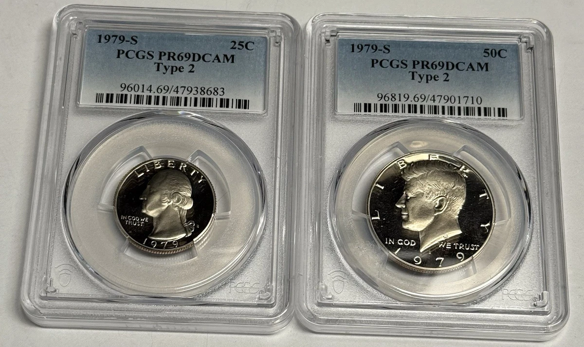 25+ PCGS Certified PR 69 Graded 1979 Kennedy US Half Dollars (1964