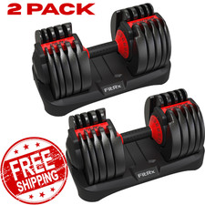 Adjustable Dumbbells 2 Pack Pair 52.5Lb Smart 105 Set Quick Select Weights Gym