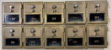Rare Vintage Brass PO Box Door Fronts Larger Version - 5.5in X 6.25in
