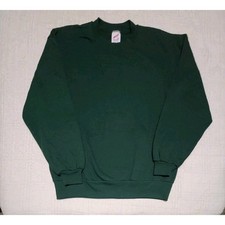 Vintage 90s Jerzees by Made in USA Crewneck Sweatshirt L Dark Green EUC