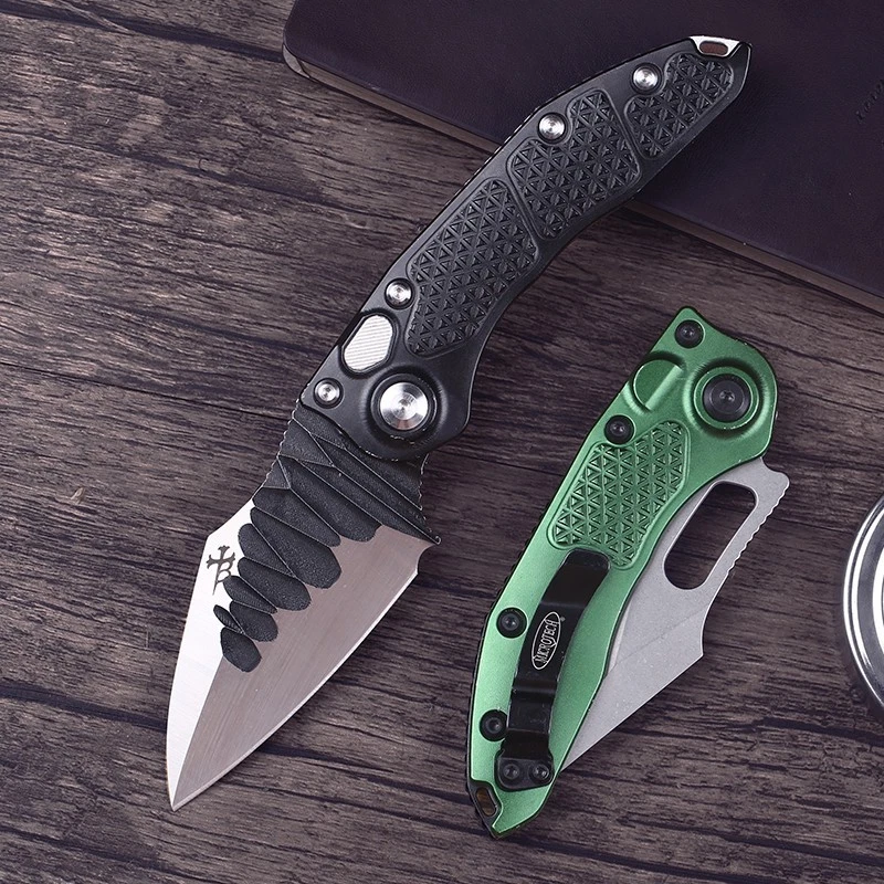 Green Aluminum Handle D2 Blade Spring Assisted Fast Open Pocket Folding Knife - Image 3 of 4