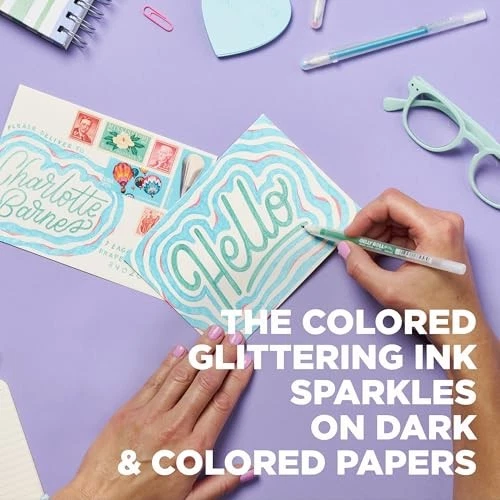 Sakura Gelly Roll Pens 16 Pack Assorted Glitter Ink Gel Writing Instruments - Image 3 of 4