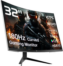 Image of 32 Inch Curved Monitor VA 1500R, 2K QHD 1440P@180Hz Gaming Monitor, 1Ms MPRT, Ad