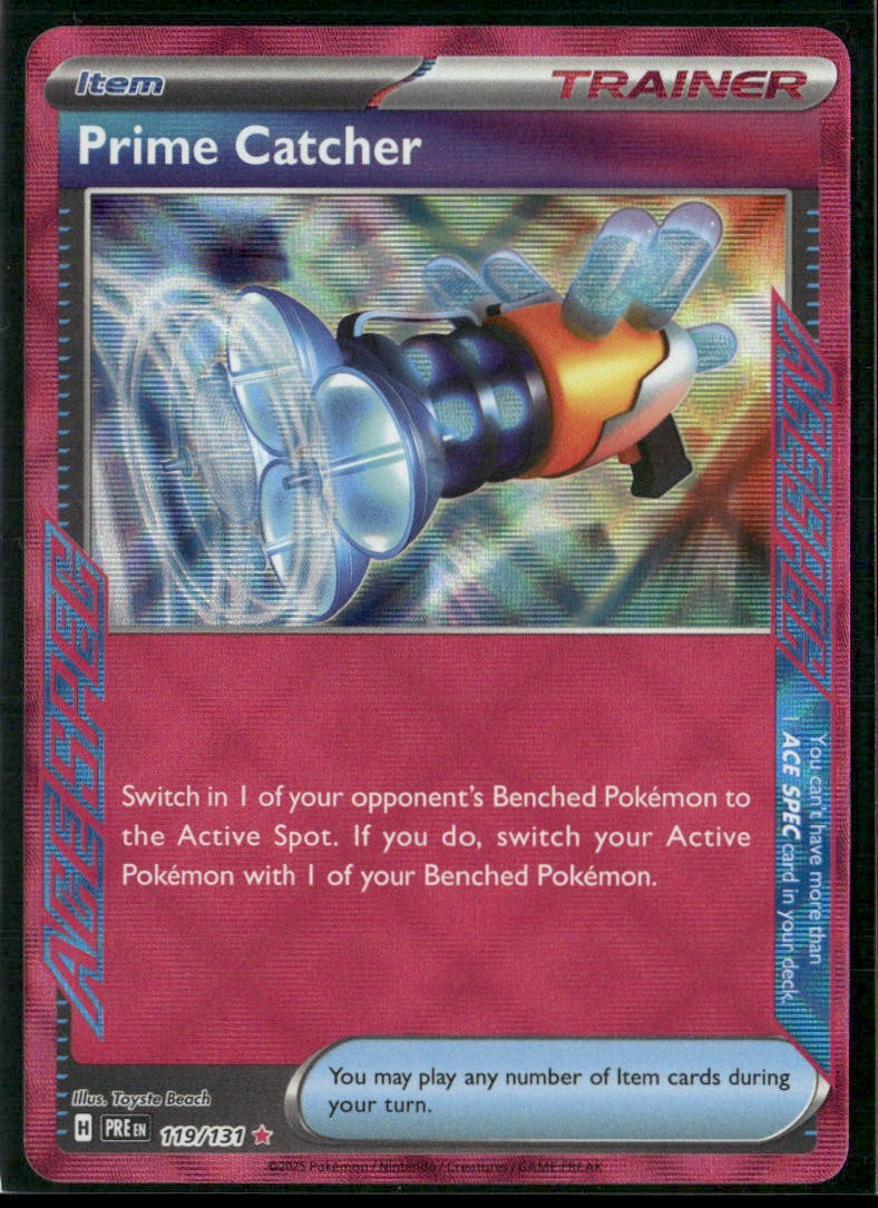 Prime Catcher Holo ACE SPEC Rare SV: Prismatic Evolutions 119/131 NM