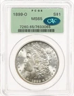 1899-O $1 PCGS MS65 CAC OGH Morgan Silver Dollar Old Green Holder Uncirculated