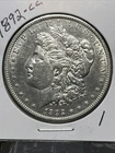 New Listing1892-CC MORGAN SILVER DOLLAR, AU DETAILS