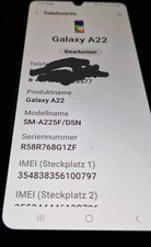 Samsung Galaxy A22 SM-A225F/DSN Schwarz Dual SIM 65GB gebraucht