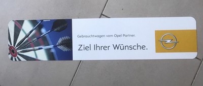 Opel Kennzeichen 2 x Werbung Autohaus Schild 520x110 Verkauf Blende Ausstellung