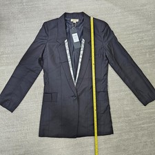 Womens Black Blazer relaxed fit Jacket lightweight fitted size S
