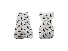 Bamboo Fabric Cat Patterned Baby Swaddle / Sleep Sack