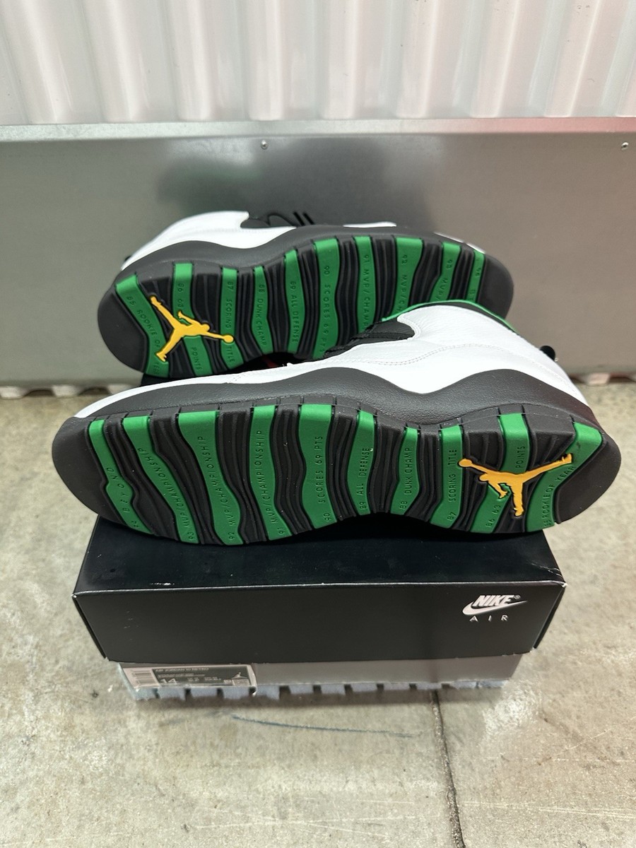 シューズ(男性用) NIKE AIR JORDAN10 SEATTLE SUPERSONICS Nike Air Jordan 10 Retro Seattle Supersonics Size 14 (2019
