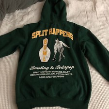 Bowling Team Hoodie Sweatshirt Sz Med Vintage Logo