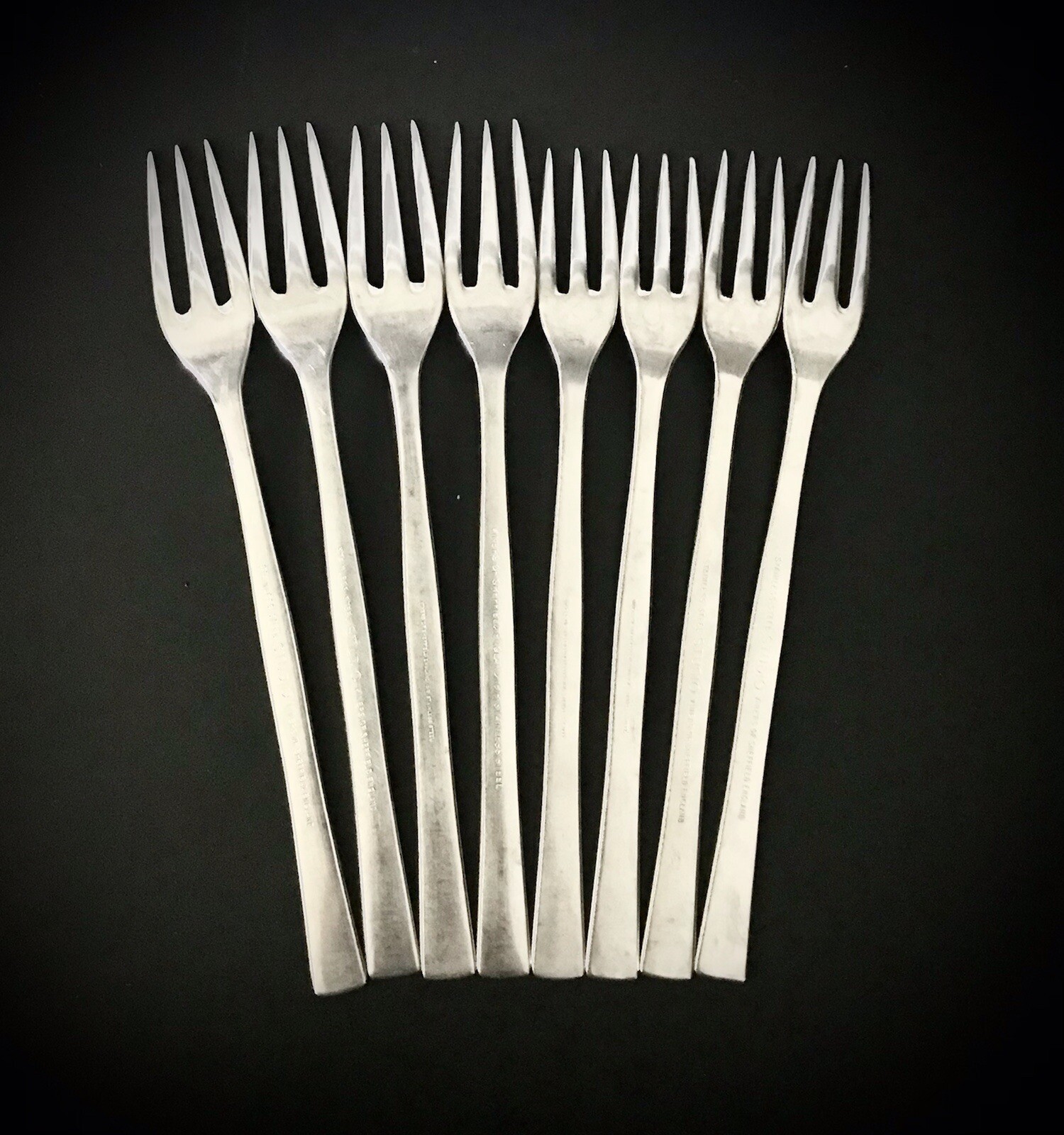 Vintage Viners Of SHEFFIELD Gerald Benney Cutlery Forks Set Of 8 England
