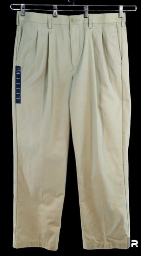 Croft & Barrow NEW Men's Khaki Pants 38x32 Pleated Classic Fit Tan MSRP $45