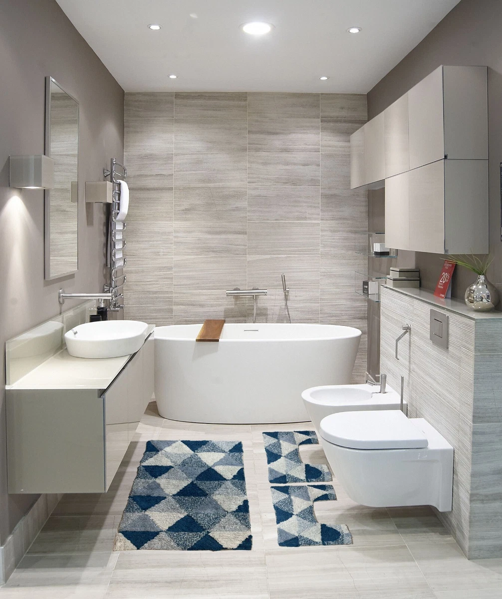 Furn. Tappetino Da Bagno Semicircolare In Cotone Intrecciato | Morbido E Assorbente (1400 GSM) | Antiscivolo E Asciugatura Rapida | Stile Boho - 4