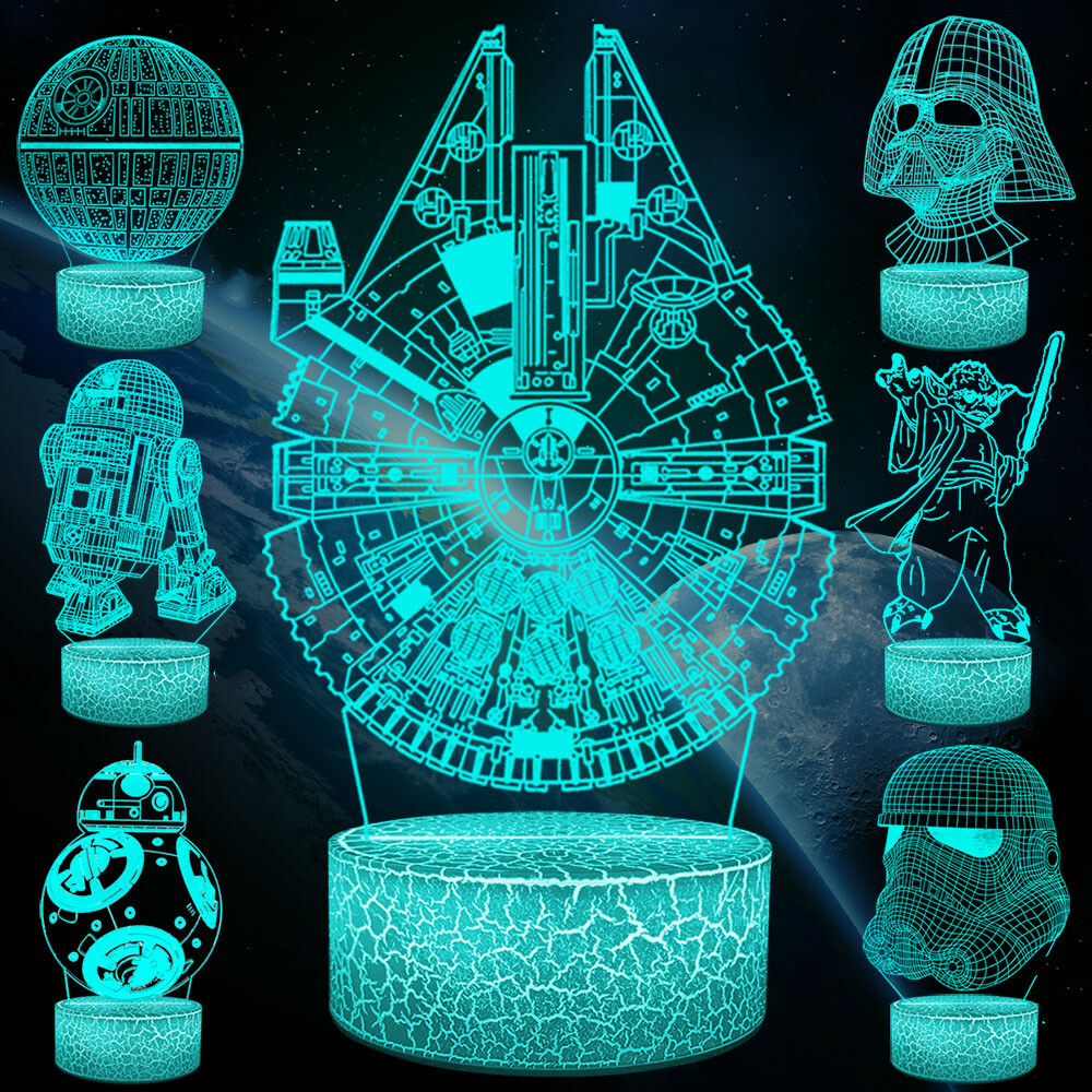 3d illusion star wars night light