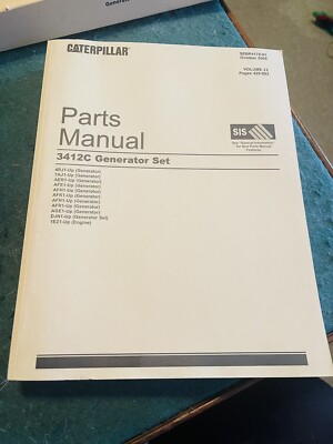 CATERPILLAR 3412C Generator Set Engine Parts Manual book catalog 2005 volume 2