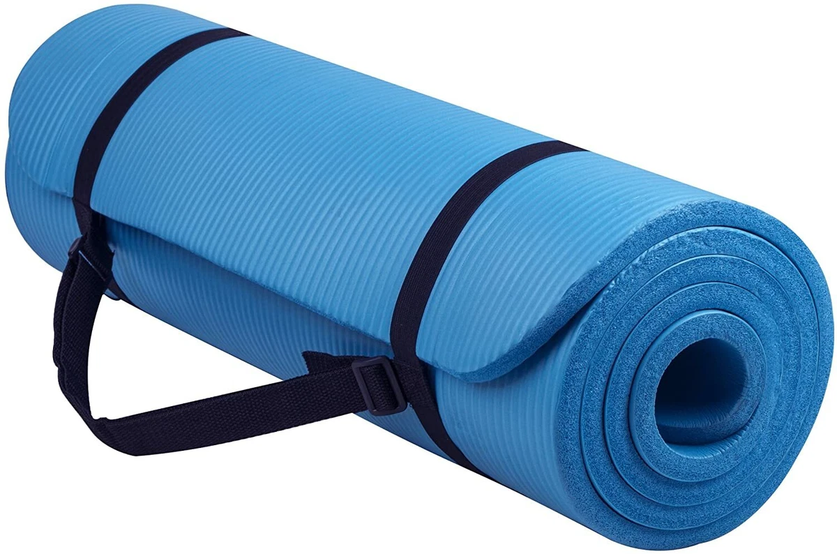 GoYoga All Purpose 1 2 Inch Extra Thick High Density Anti Tear Exercise  Yoga Mat