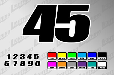 3x Custom Car Bike Boat Race Number Stickers Vinyl Decal | eBay UK