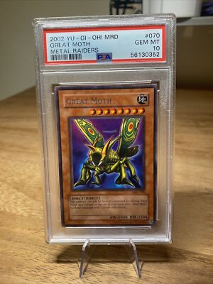 Yu-Gi-Oh 2002 GREAT MOTH BCCG 10 MRD-070 RARE PSA GEM MINT GRADED