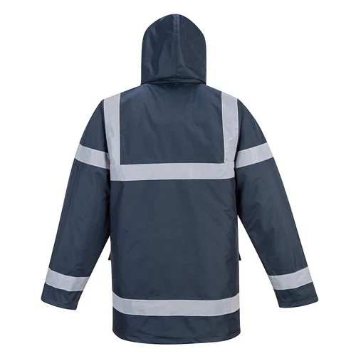 Portwest US433 Iona Lite Reflective Waterproof Quilt Lined Hooded Safety Jacket image 3